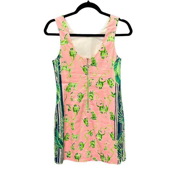 Lilly Pulitzer Mila Stretch Shift Dress in Monkey Business Womens 0 Pink Green - Picture 5 of 9